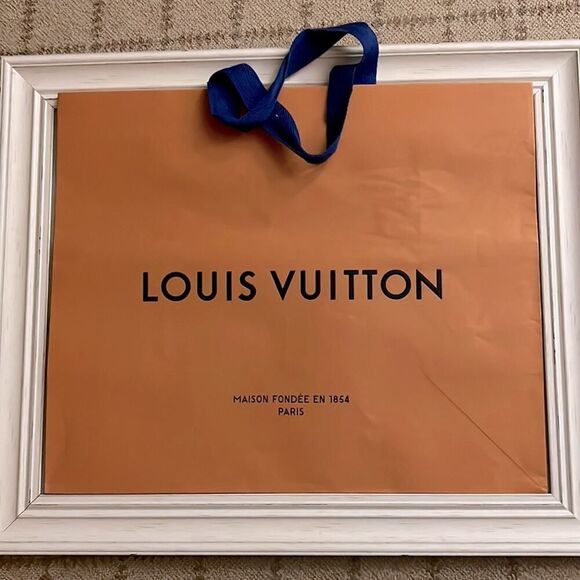 Louis Vuitton large shopping bag w Navy Ribbon Handles - Picture 1 of 6